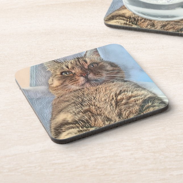 Majestic Tiger Cat  Coaster (Left Side)