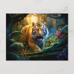 Majestic Tiger Chinese Zodiac Artistry Postcard