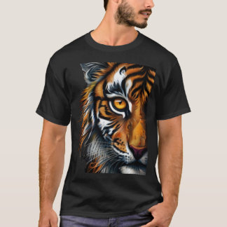 "Majestic Tiger Gaze T-Shirt – Bold Wildlife Art o