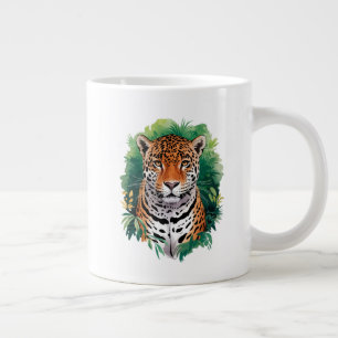 "Majestic Tiger in Jungle Art - Wildlife Nature Large Coffee Mug
