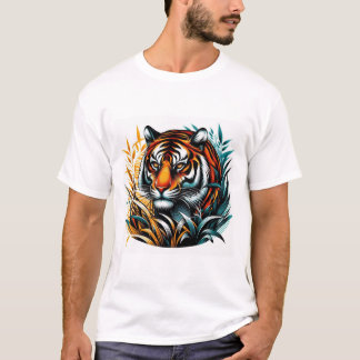 Majestic Tiger in Vibrant Jungle T-Shirt