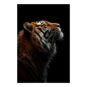 Majestic Tiger Portrait, Strength Royal Confidence Poster
