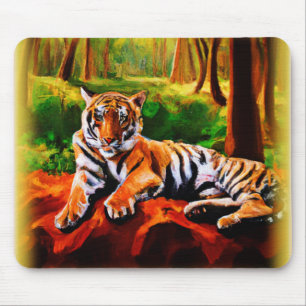 "Majestic Tiger Resting in The Wild". Buy Now Mouse Mat