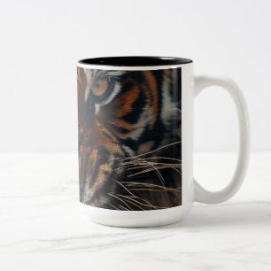 Majestic Tiger Roar Two-Tone Coffee Mug