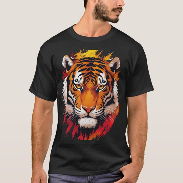 Majestic tiger- symbol of power,courage & strength T-Shirt (Front)