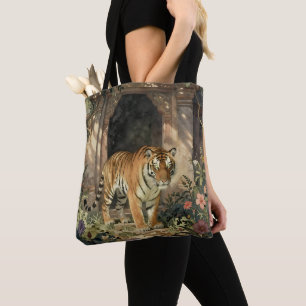 Majestic Tiger Walking in the Ancient Dunes Tote Bag