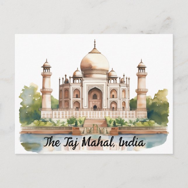 Majestic Timeless Beauty of the Taj Mahal Postcard (Front)