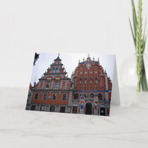 Majestic Town Hall Riga, Latvia Holiday Card