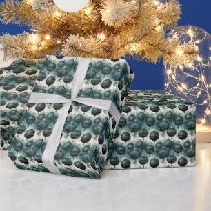Majestic Tranquillity: Green and Gold Wrapping Paper