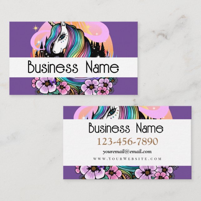 Majestic Unicorn Business Card (Front/Back)