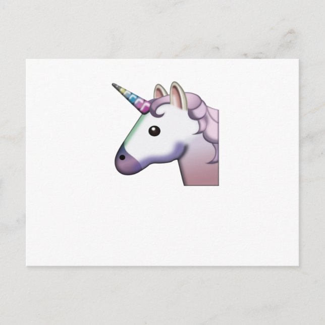 Majestic Unicorn Emoji Postcard (Front)