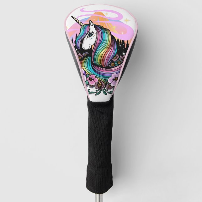 Majestic Unicorn  Golf Head Cover (Front)