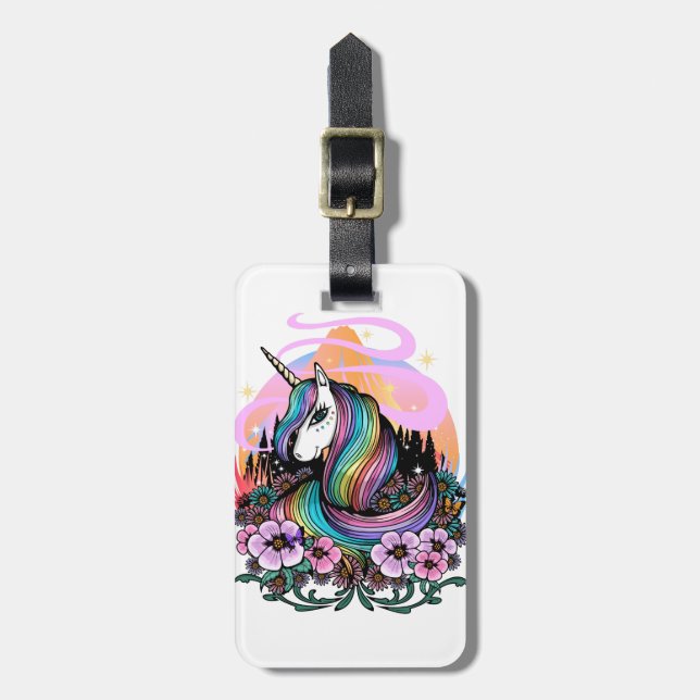 Majestic Unicorn Luggage Tag (Front Vertical)