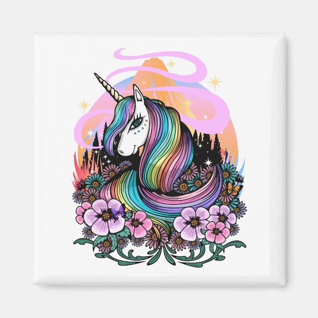 Majestic Unicorn Magnet (Front)