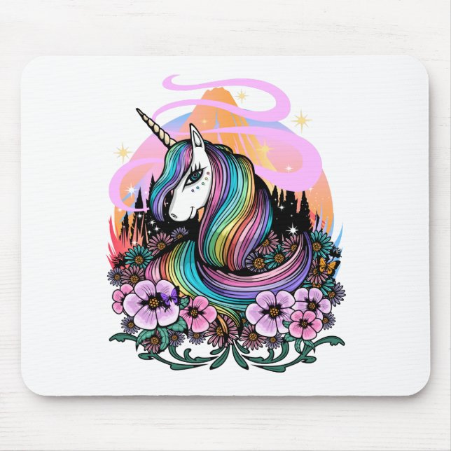 Majestic Unicorn Mouse Mat (Front)