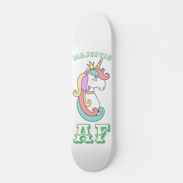Majestic Unicorn Skateboard, Majestic AF Skateboard (Front)