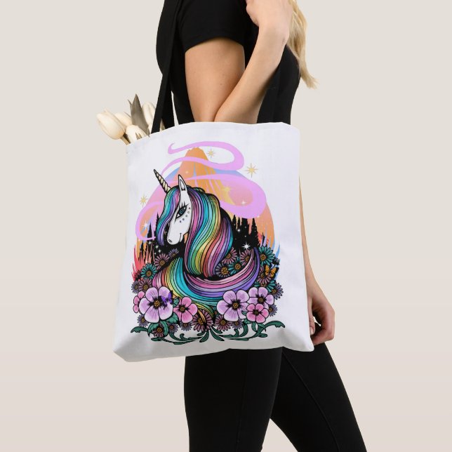 Majestic Unicorn Tote Bag (Close Up)