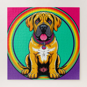 Majestic Vibrant Dog Portrait Jigsaw Puzzle