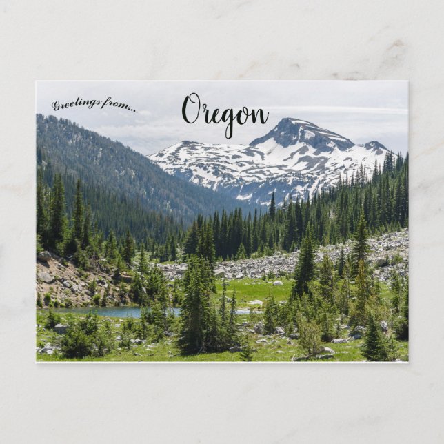 Majestic Wallowa Mountains Oregon Postcard (Front)