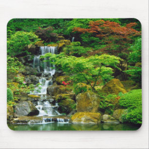 Majestic Water Fallwater fall" Mouse Mat