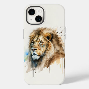 Majestic Watercolor Lion Phone Case