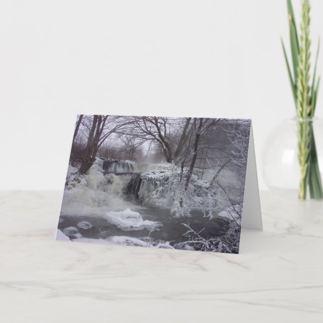 Majestic Waterfall Christmas Card (Front)