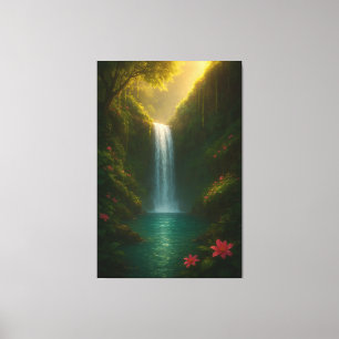 Majestic Waterfall Nature Canvas Print