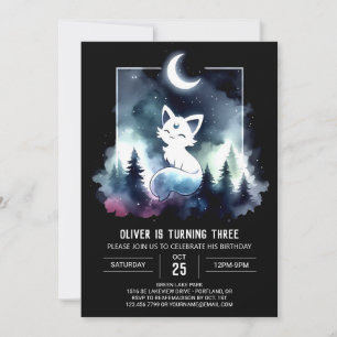 Majestic Whimsical Cat Birthday Invitation