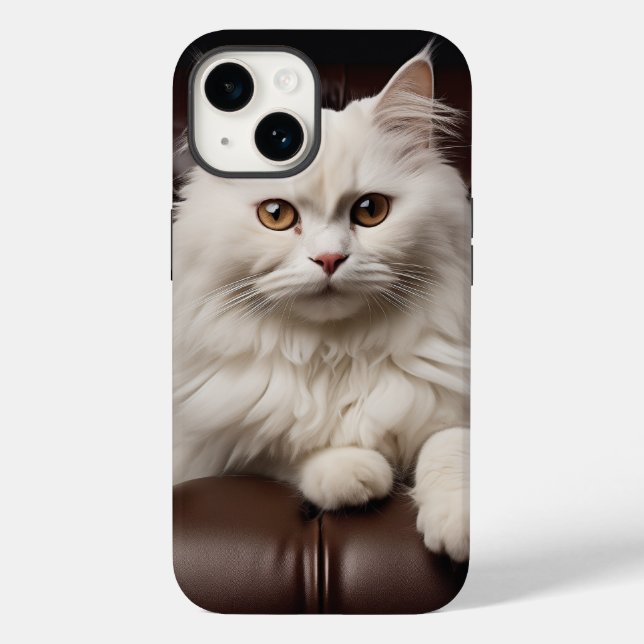 Majestic white cat Case-Mate iPhone case (Back)