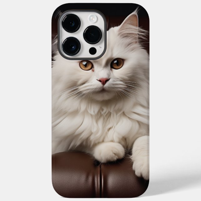 Majestic white cat Case-Mate iPhone case (Back)
