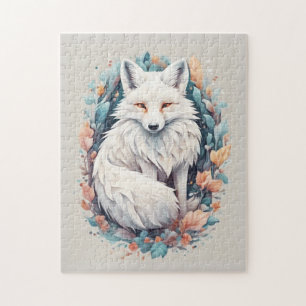 Majestic White Fox Jigsaw Puzzle