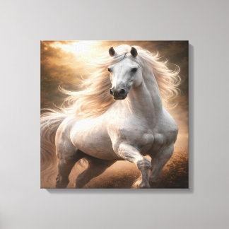 Majestic White Horse Canvas Print