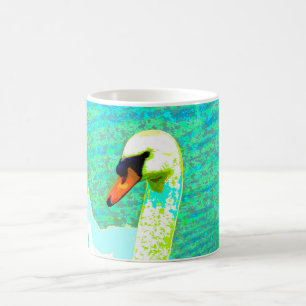 Majestic White Swan Head   Coffee Mug