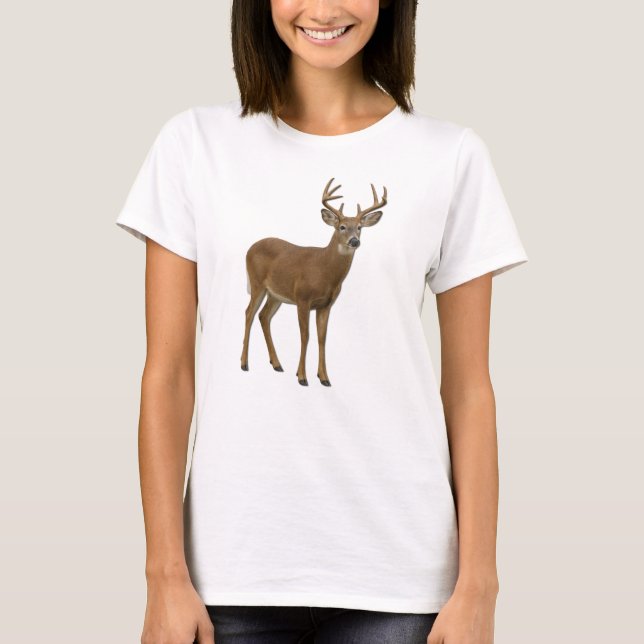 MAJESTIC WHITE-TAILED DEER. SAMER BRASIL T-Shirt (Front)