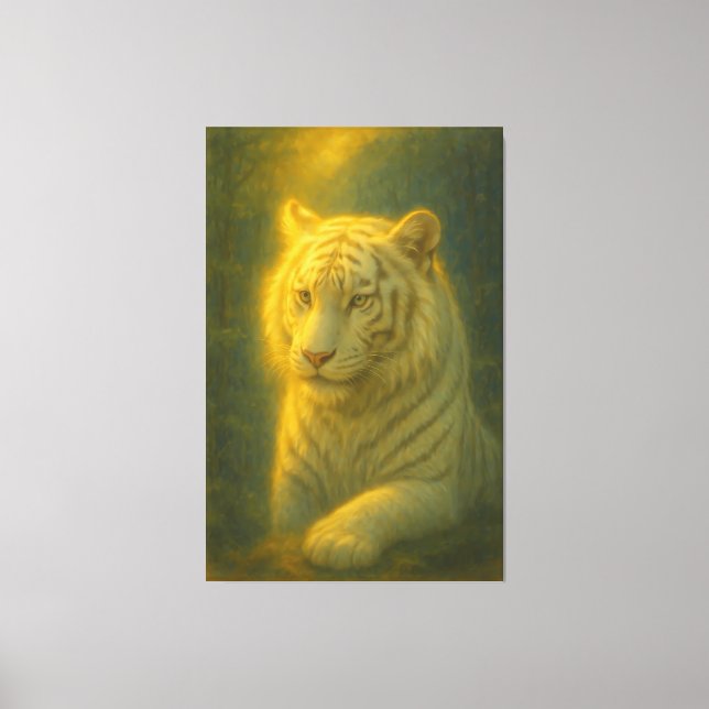 Majestic White Tiger – Fine Art Canvas Print (Front)