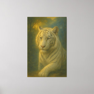 Majestic White Tiger – Fine Art Canvas Print
