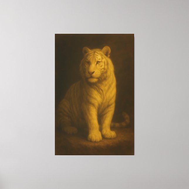 Majestic White Tiger – Fine Art Canvas Print (Front)