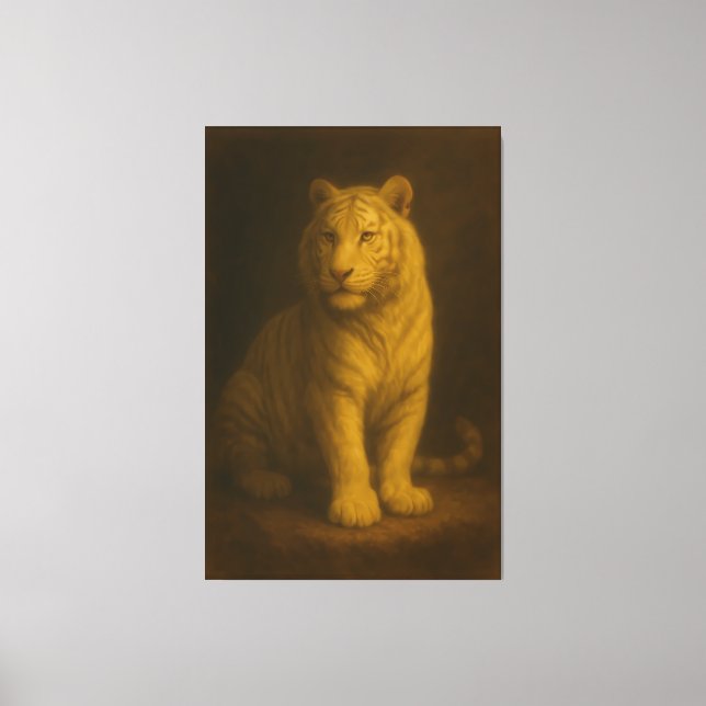 Majestic White Tiger – Fine Art Canvas Print (Front)