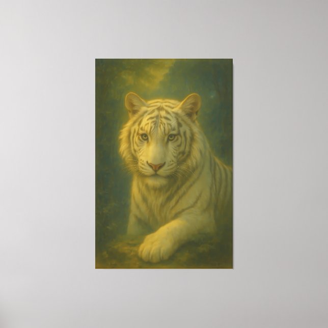 Majestic White Tiger – Fine Art Canvas Print (Front)