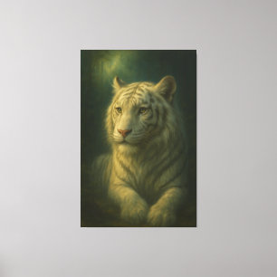 Majestic White Tiger – Fine Art Canvas Print