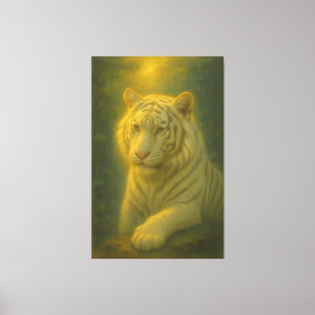 Majestic White Tiger – Fine Art Canvas Print (Front)