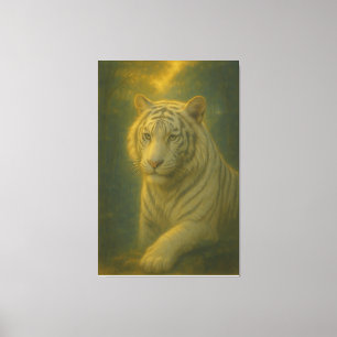Majestic White Tiger – Fine Art Canvas Print