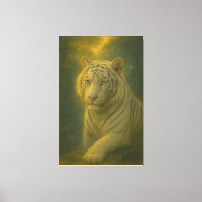 Majestic White Tiger – Fine Art Canvas Print (Front)