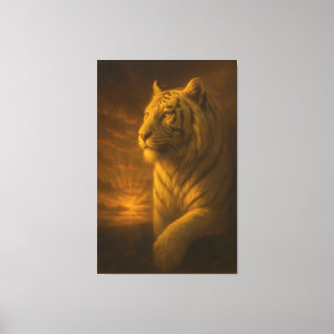 Majestic White Tiger – Fine Art Canvas Print