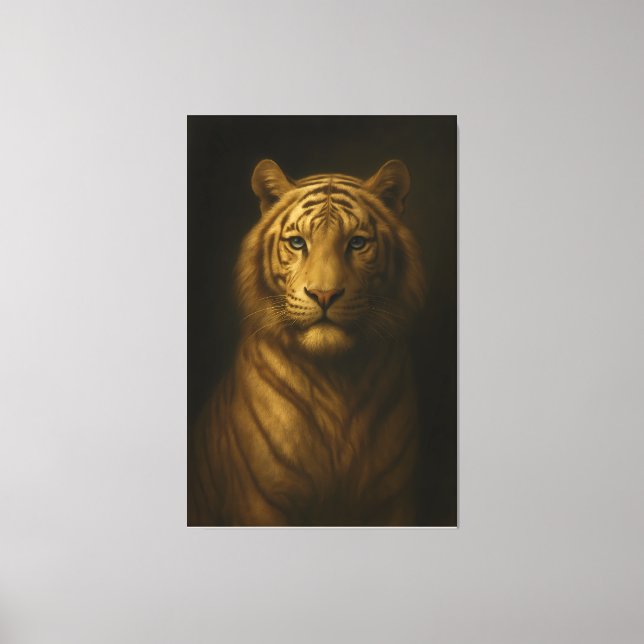 Majestic White Tiger – Fine Art Premium Canvas (Front)