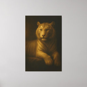 Majestic White Tiger – Fine Art Premium Canvas Print
