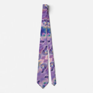 Majestic White Unicorn Rainbow Glitter Sparkles  Tie