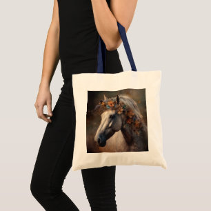 Majestic Wild Horse with Colourful Mane  Tote Bag