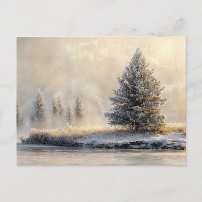Majestic Winter Landscape Scenic Postcard (Front)
