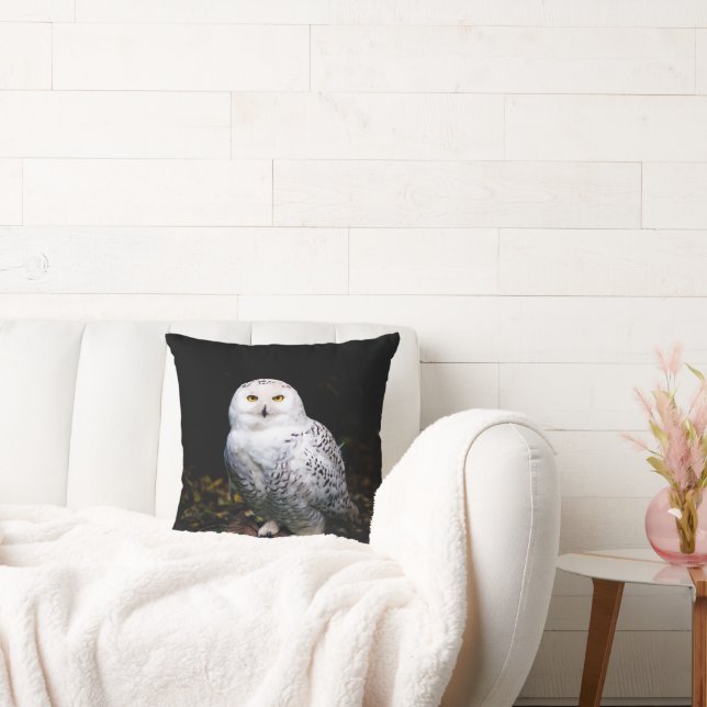 Majestic winter snowy owl cushion (Couch)